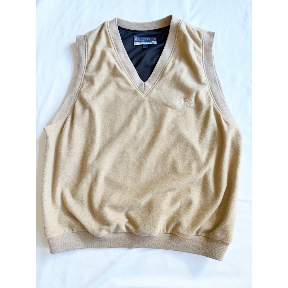 SUN MOUNTAIN SPORT Golf Fleece Mens L Beige Microfiber Golf